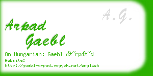 arpad gaebl business card